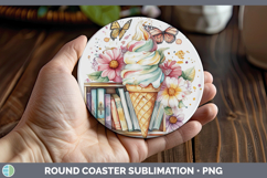 GorgeousBS05 Bookshelf Round Coaster design.