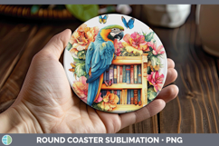 GorgeousBS05 Bookshelf Round Coaster design.
