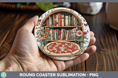 GorgeousBS05 Bookshelf Round Coaster design.