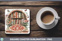 GorgeousBS05 Bookshelf Square Coaster design.
