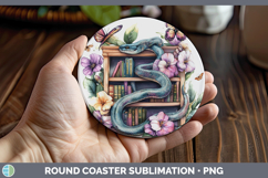 GorgeousBS05 Bookshelf Round Coaster design.