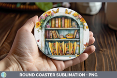 GorgeousBS05 Bookshelf Round Coaster design.