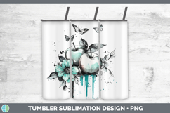 GorgeousBS05 Teal Drips Tumbler design.