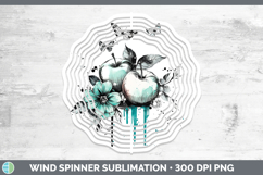 GorgeousBS05 Teal Drips Wind Spinner design.