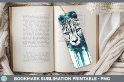 GorgeousBS05 Teal Drips Bookmark design.
