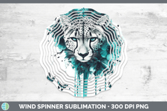 GorgeousBS05 Teal Drips Wind Spinner design.