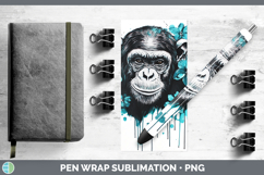 GorgeousBS05 Teal Drips Pen Wrap design.