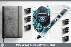 GorgeousBS05 Teal Drips Pen Wrap design.