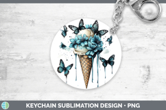 GorgeousBS05 Teal Drips Keychain design.