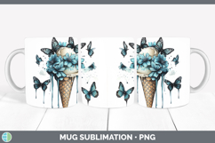 GorgeousBS05 Teal Drips Mug Wrap design.