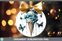 GorgeousBS05 Teal Drips Ornament design.