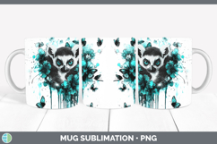 GorgeousBS05 Teal Drips Mug Wrap design.