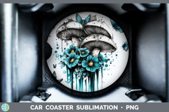 GorgeousBS05 Teal Drips Car Coaster design.