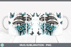 GorgeousBS05 Teal Drips Mug Wrap design.