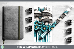 GorgeousBS05 Teal Drips Pen Wrap design.