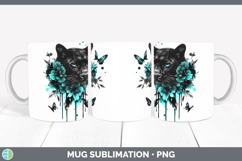 GorgeousBS05 Teal Drips Mug Wrap design.