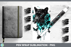 GorgeousBS05 Teal Drips Pen Wrap design.