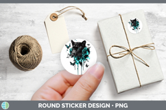 GorgeousBS05 Teal Drips Stickers design.