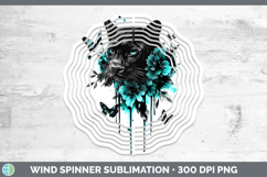 GorgeousBS05 Teal Drips Wind Spinner design.