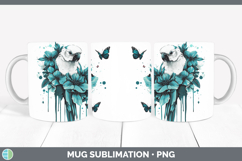 GorgeousBS05 Teal Drips Mug Wrap design.
