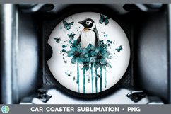 GorgeousBS05 Teal Drips Car Coaster design.