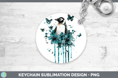 GorgeousBS05 Teal Drips Keychain design.