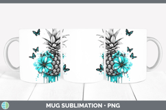 GorgeousBS05 Teal Drips Mug Wrap design.