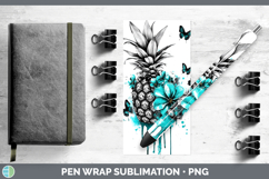 GorgeousBS05 Teal Drips Pen Wrap design.