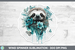 GorgeousBS05 Teal Drips Wind Spinner design.