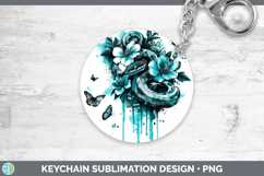 GorgeousBS05 Teal Drips Keychain design.