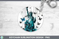 GorgeousBS05 Teal Drips Keychain design.