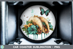 GorgeousBS05 Teal Drips Car Coaster design.