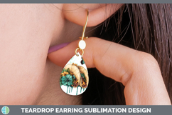 GorgeousBS05 Teal Drips Teardrop Earrings design.