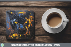 GorgeousBS05 Thick Paint Square Coaster design.