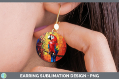 GorgeousBS05 Thick Paint Round Earrings design.