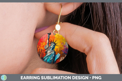 GorgeousBS05 Thick Paint Round Earrings design.