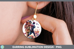 GorgeousBS06 Bookshelf Round Earrings design.