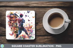 GorgeousBS06 Bookshelf Square Coaster design.