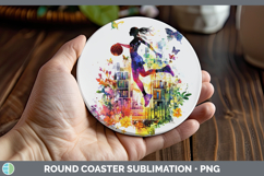 GorgeousBS06 Bookshelf Round Coaster design.