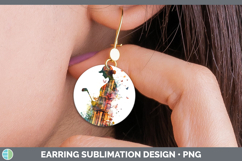 GorgeousBS06 Bookshelf Round Earrings design.