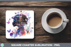 GorgeousBS06 Bookshelf Square Coaster design.