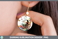 GorgeousBS06 Bookshelf Round Earrings design.