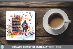 GorgeousBS06 Bookshelf Square Coaster design.