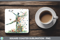 GorgeousBS06 Bookshelf Square Coaster design.