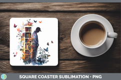 GorgeousBS06 Bookshelf Square Coaster design.