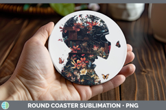 GorgeousBS06 Bookshelf Round Coaster design.