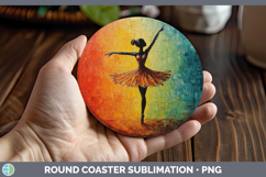 GorgeousBS06 Thick Paint Round Coaster design.