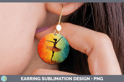 GorgeousBS06 Thick Paint Round Earrings design.