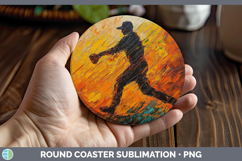 GorgeousBS06 Thick Paint Round Coaster design.