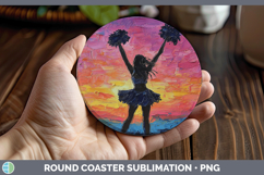GorgeousBS06 Thick Paint Round Coaster design.